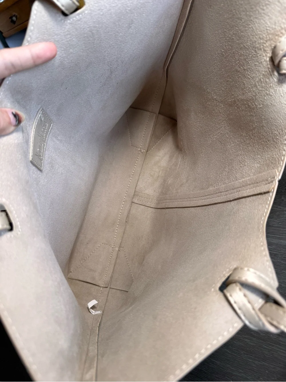 Neiman Marcus Light Gold Metallic Tote Bag